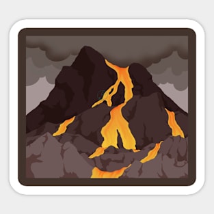 Lava of a Volcano Sticker